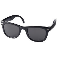 Folding Sun Ray Sunglasses In Black Solid
