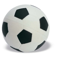 Football Ball Stress Item In White & Black