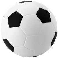 Football Stress Reliever In White Solid-Black Solid