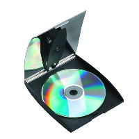 Frank Cd Holder Case In Silver & Black