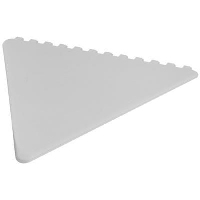 Frosty Triangular Ice Scraper In White Solid