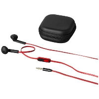 Fusion Earbuds In Black Solid-Red