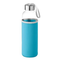 Glass Bottle With Neoprene Pouch In 500 Ml