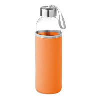 Glass Bottle With Neoprene Pouch In 500 Ml