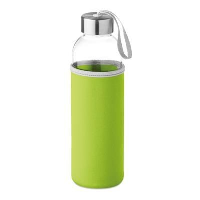 Glass Bottle With Neoprene Pouch In 500 Ml
