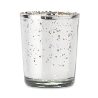 Glass Candle Holder With Shiny Finish