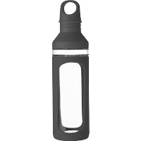 Glass Drink Bottle In Black