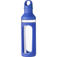 Glass Drink Bottle In Cobalt Blue