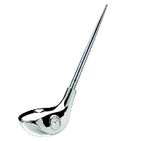 Golf Desk Pen & Clock In Silver