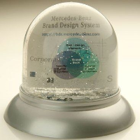 Grand Round Snow Globe Shaker Snow Dome Shaker Paperweight
