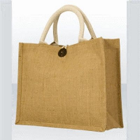 Green & Good Dundee Jute Gift Bag In Biscuit