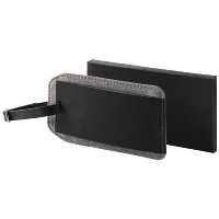 Heathered Luggage Tag In Black