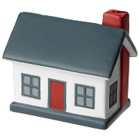 Helene House Stress Reliever In White Solid-Grey