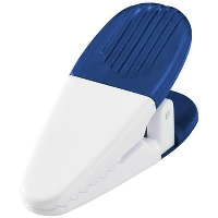 Holdz Magnetic Memo Holder And Clip In Clear Transparent Blue-White Solid