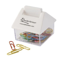 House Paperclip Dispenser Assorted Colour Paperclips