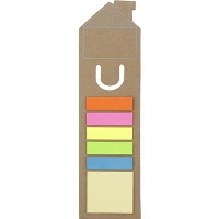 House Shape Card Bookmark & Index Tape Flag Marker Set In Brown