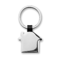 House Shape Metal Keyring