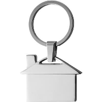 House Shape Metal Keyring In Black Gift Box