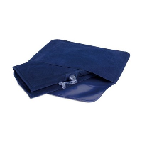 Inflatable Travel Pillow In Velvet Pouch In Blue