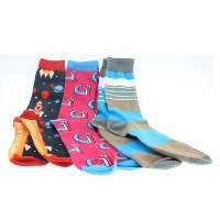 Jacquard Socks Knit Jacquard Socks With Woven Imprint