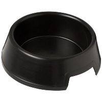 Jet Plastic Dog Bowl In Black Solid