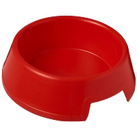 Jet Plastic Dog Bowl In Red