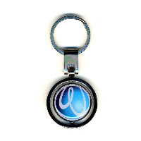 Keyring With Spinning Central Disc