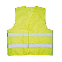 Knitted Saftey Material Waistcoat In Yellow
