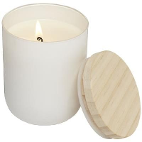 Lani Candle With Lid In White Solid