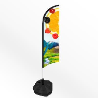 Large Feather Flag Banner With Water Or Sand Base