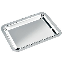 Large Metal Tray In Silver