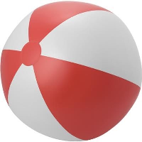 Large Pvc Beach Ball In Red & White