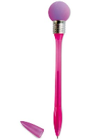 Light Bulb Ball Pen In Fuchsia Pink
