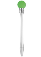 Light Bulb Plastic Ball Pen In Green