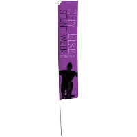 Light Edge Flag With Single Sided Graphic - Car Foot