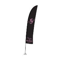 Light Feather Flag With Single Sided Graphic - Ground Spike