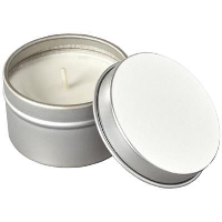 Luva Candle In Tin In Silver