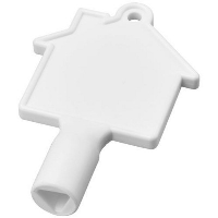 Maximilian House-Shaped Meterbox Key In White Solid