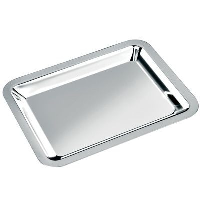 Medium Metal Tray In Silver