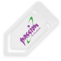 Medium Recycled Paperclip In White