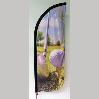 Medium Round Feather Flag Banner With Water Or Sand Base