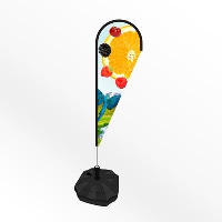 Medium Tear Drop Feather Flag Banner With Water Or Sand Base