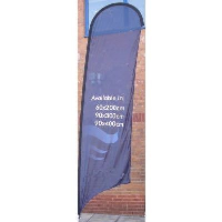 Medium Wing Feather Flag Banner With Spiked Base