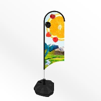 Medium Wing Feather Flag Banner With Water Or Sand Base