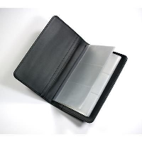 Melbourne Nappa Leather Business Card Desk File Holder In Black Nappa Leather