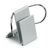 Metal Desk Paper And Business Card Holder In Silver