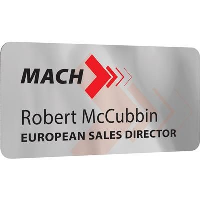 Metal Faced Personalised Name Badge