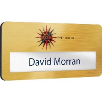 Metal Faced Window Name Badge