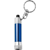 Metal Keyring Torch Light In Blue & Silver