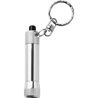 Metal Keyring Torch Light In Silver